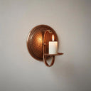 Handcrafted Copper Candle Sconce – Moroccan Rustic Wall Decor Home Decor product photo