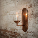 Handcrafted Copper Wall Candle Sconce – Moroccan Artisan Holder Home Decor detail view 2