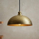 Handcrafted Hammered Brass Pendant Light – Industrial Rustic Ceiling Lamp Pendant Lighting product photo