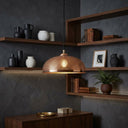 Handcrafted Hammered Copper Dome Pendant Light – Moroccan Ceiling Lamp Pendant Lighting detail view 5