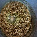 Handcrafted Round Brass Wall Light – Moroccan Engraved Sconce Pendant Lighting detail view 5