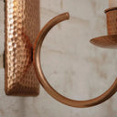 Handcrafted Rustic Copper Candle Sconce – Moroccan Boho Wall Decor Home Decor detail view 4