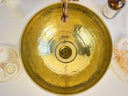 Hammered Brass Round Sink Sinks detail view 2