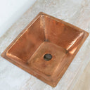 Handcrafted Undermount Hammered Copper Sink - Brass For Homes - Shower Faucet