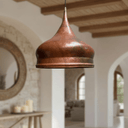 Hammered Copper Onion Dome Pendant – Rustic Ceiling Fixture for Kitchens Pendant Lighting detail view 5