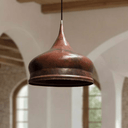 Hammered Copper Onion Dome Pendant – Rustic Ceiling Fixture for Kitchens - Brass For Homes - 