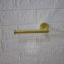 Unlacquered Brass Wall Mount Toilet Paper Holder bathroom hardware for bathrooms, powder rooms, towel storage, and coordinated fixture sets - view 2