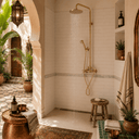 Luxury Brass Rain Shower System with Handheld Shower Shower Systems detail view 2