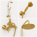 Luxury Brass Rain Shower System with Handheld Shower shower system for primary bathrooms, guest bathrooms, walk-in showers, and classic bath renovations - view 5