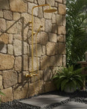 Outdoor Gold Rain Shower – Solid Brass Wall Mounted System Shower Systems detail view 6