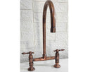 Moroccan Copper Bridge Faucet Kitchen Faucets kitchen faucet for kitchen sinks, prep sinks, bridge faucet layouts, and farmhouse kitchens - view 1