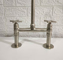 Solid Brass Bridge Faucet Nickel Matte Finish Kitchen Faucets detail view 4