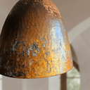 Oxidized Copper Dome Pendant – Rustic Ceiling Light for Warm Kitchen Spaces - Brass For Homes - 