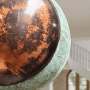 Deep Verdigris Copper Dome Pendant – Farmhouse Ceiling Fixture – Brass For Homes