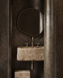 Roland Mirror - Unlacquered Solid Brass Mirrors detail view 5