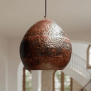 Rustic Hammered Copper Pendant – Dome Ceiling Light for Kitchen Spaces Pendant Lighting detail view 2
