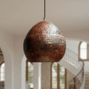 Rustic Hammered Copper Pendant – Dome Ceiling Light for Kitchen Spaces Pendant Lighting detail view 3