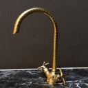 Single Hole Gooseneck Faucet - Brass For Homes - 