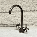 Solid Brass Aged Bronze Gooseneck Bathroom Faucet Bathroom Faucets product photo