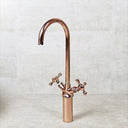 Solid Brass Copper Gooseneck Vessel Sink Bathroom Faucet Bathroom Faucets detail view 2