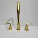 Solid Brass Three Holes Faucet with Lever Handle Sinks detail view 2