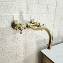 Unlacquered Brass Curved Wall Mounted faucet Shower Systems detail view 4