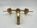 Unlacquered Brass Bathroom Faucet wall mount faucet for wall-mounted sink layouts, bathrooms, kitchens, and compact wash spaces - view 5