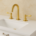 Solid Brass Widespread Bathroom Faucet – Handle Options bathroom faucet for bathroom vanities, powder rooms, basin sinks, and vintage-inspired wash spaces - view 2