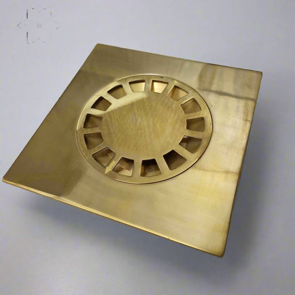 Unlaqauerd Brass Floor Drain - Square Shower Drain Shower Systems product photo