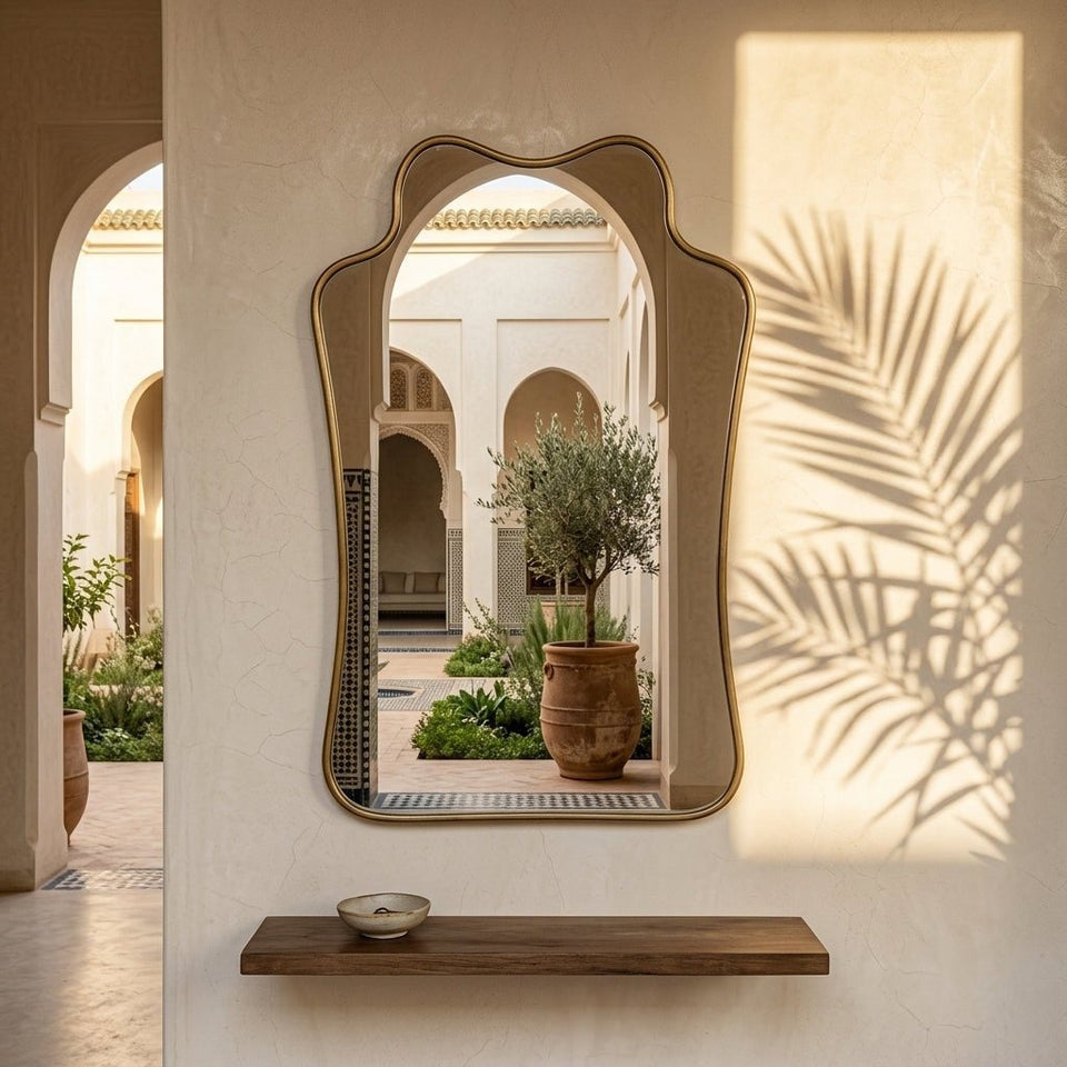 The Gate - Hand-Forged Solid Unlacquered Brass Mirror Mirrors product photo