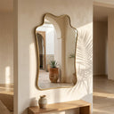 The Gate - Hand-Forged Solid Unlacquered Brass Mirror Mirrors detail view 2