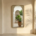 Hand-Forged Solid Unlacquered Brass Mirror Mirrors detail view 4
