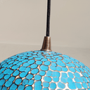 Turquoise patina brass pendant light – farmhouse boho ceiling fixture – Brass For Homes