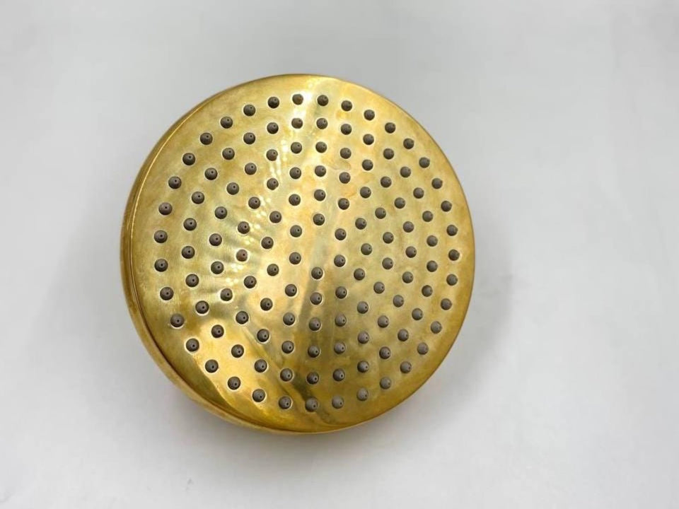 Unlacquered Brass Adjustable ShowerHead shower system for primary bathrooms, guest bathrooms, walk-in showers, and classic bath renovations - view 1