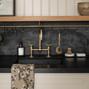 Unlacquered Brass Ball Center Kitchen Faucet Kitchen Faucets product photo