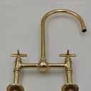Unlacquered Brass Ball Center Kitchen Faucet Kitchen Faucets detail view 2