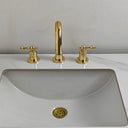 Unlacquered Brass Vanity Faucet bathroom faucet for bathroom vanities, powder rooms, basin sinks, and vintage-inspired wash spaces - view 2