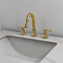 Unlacquered Brass Vanity Faucet bathroom faucet for bathroom vanities, powder rooms, basin sinks, and vintage-inspired wash spaces - view 3