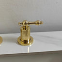 Unlacquered Brass Vanity Faucet bathroom faucet for bathroom vanities, powder rooms, basin sinks, and vintage-inspired wash spaces - view 4