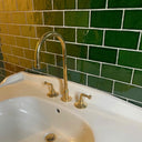 Unlacquered Brass Bathroom Sink faucet Bathroom Faucets product photo