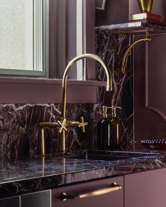 Unlacquered Brass Bridge Kitchen Faucet - Brass For Homes - kitchen - faucets