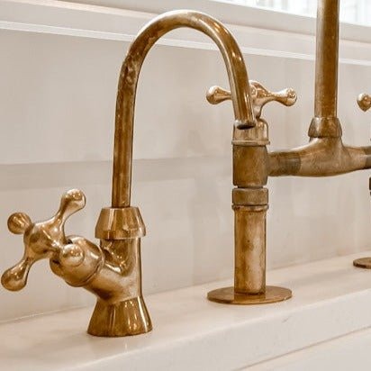 Unlacquered Brass Cold Water Faucet Kitchen Faucets product photo