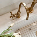 Unlacquered Brass Cold Water Faucet home decor accent for entryways, bathrooms, kitchens, shelves, and warm artisan interiors - view 2