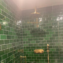 Unlacquered Brass Curved Shower System Shower Systems detail view 2