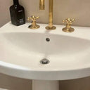 Unlacquered Brass Deck Mounted Bathroom Faucet Bathroom Faucets detail view 2