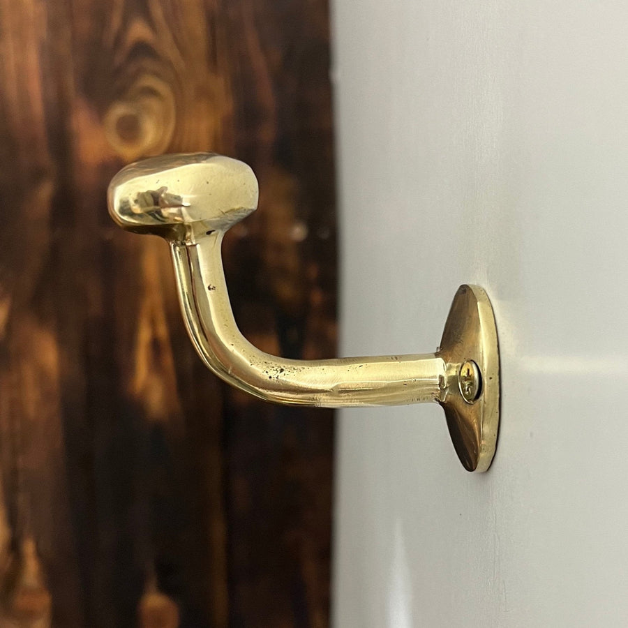 Handcrafted Brass Hooks Bathroom Hardware home decor accent for entryways, bathrooms, kitchens, shelves, and warm artisan interiors - view 1