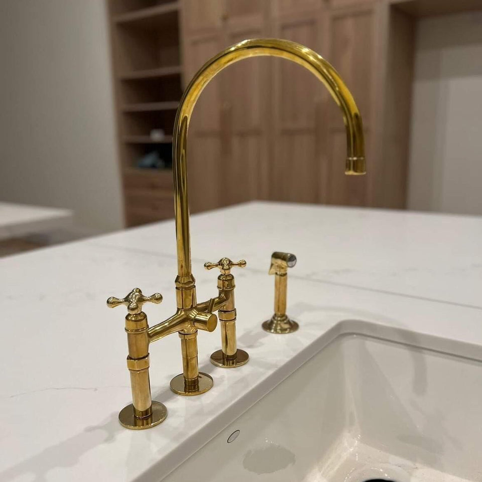 Infinity Kitchen Faucet - Brass For Homes - kitchen - faucets