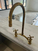 Unlacquered Brass Kitchen Faucet - Bridge V Kitchen Faucets detail view 3