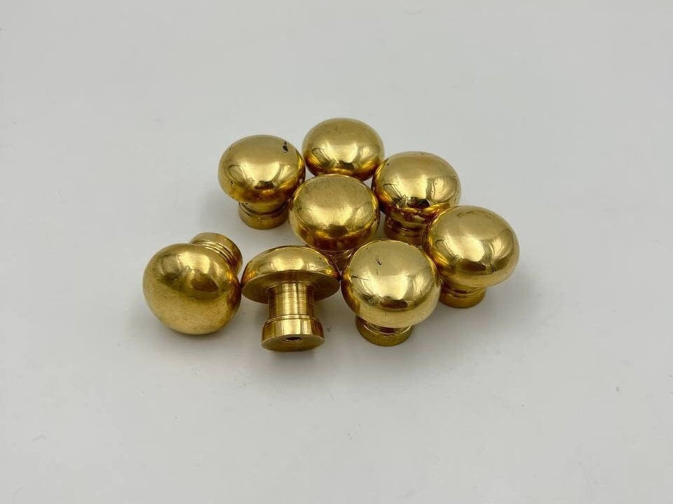 Unlacquered Brass Knobs Kitchen Hardware home decor accent for entryways, bathrooms, kitchens, shelves, and warm artisan interiors - view 1