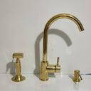 Unlacquered Brass Single Hole Kitchen Faucet home decor accent for entryways, bathrooms, kitchens, shelves, and warm artisan interiors - view 3